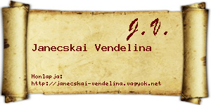 Janecskai Vendelina névjegykártya