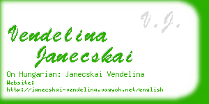 vendelina janecskai business card